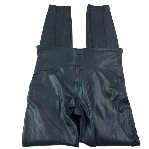 Spanx Faux Leather Moto Leggings - BLACK - Picture 11 of 11